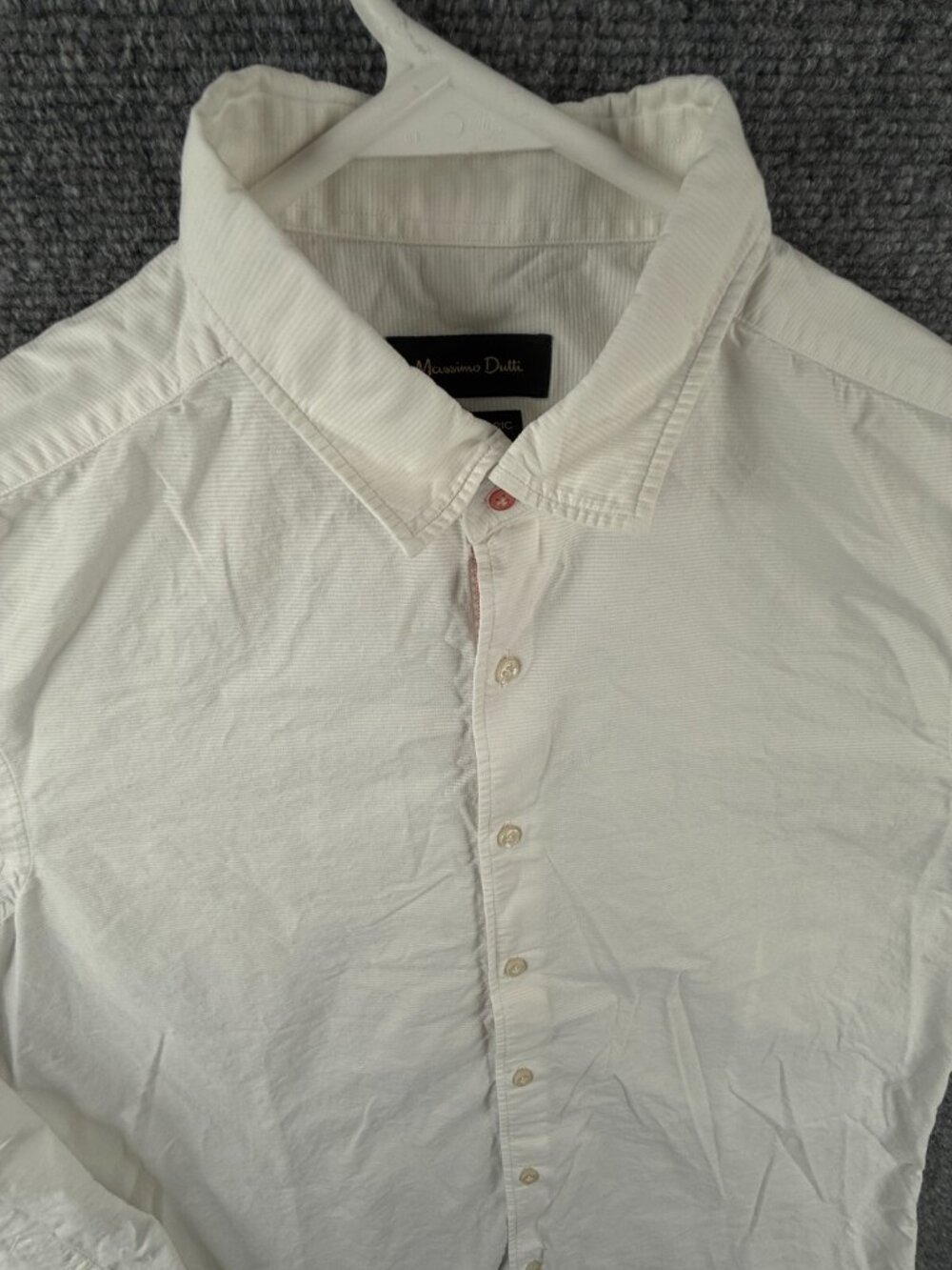 Massimo Dutti Button Up Shirt White Large Finest Fabric Long Sleeve Designer